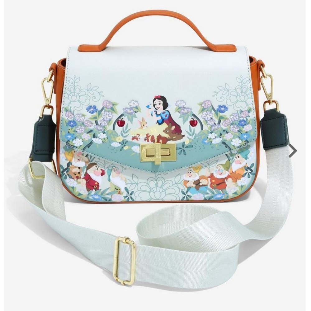 Loungefly Snow White and the Seven Dwarfs Handbag / Crossbody and Cardholder - Picture 12 of 16